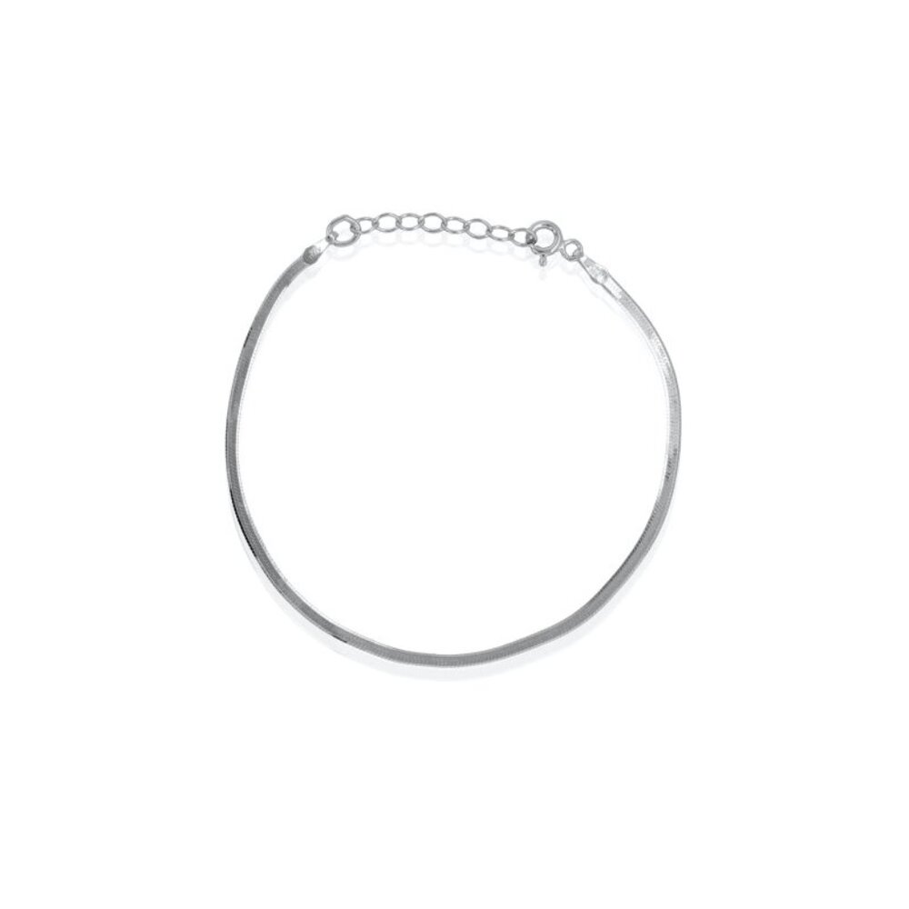 NWT Wendy Herringbone Bracelet 1.87mm // Italian Sterling Silver